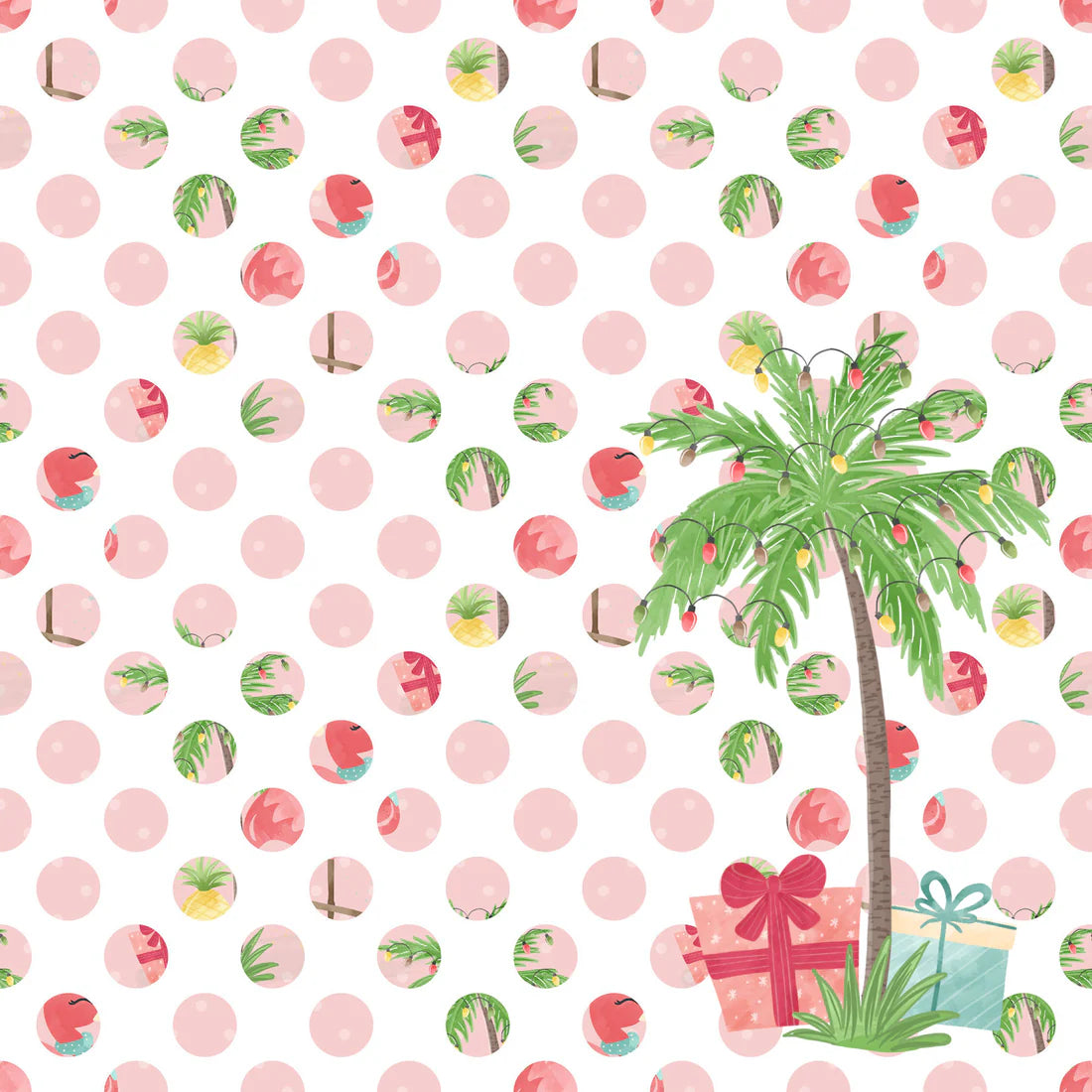SSC Designs - Flamingo Christmas Collection - Gift Exchange 12 x 12 Double-Sided Scrapbook Paper