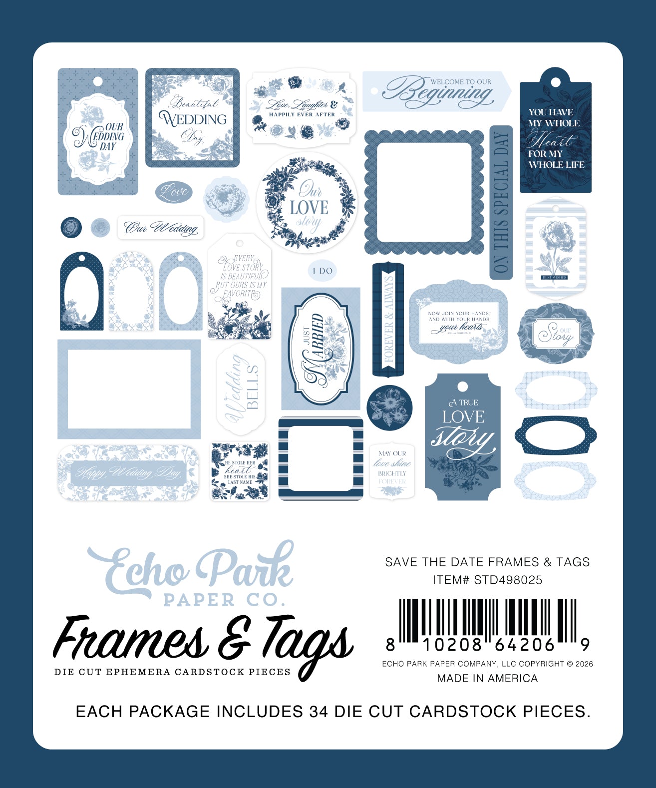 Echo Park - Save The Date Collection - Ephemera - Frames And Tags