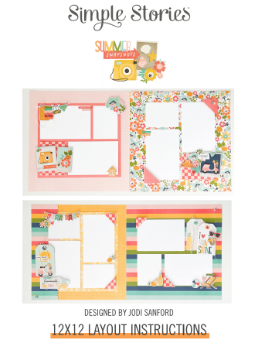 Simple Stories - Summer Snapshots Layout Class - by Jodi Sanford