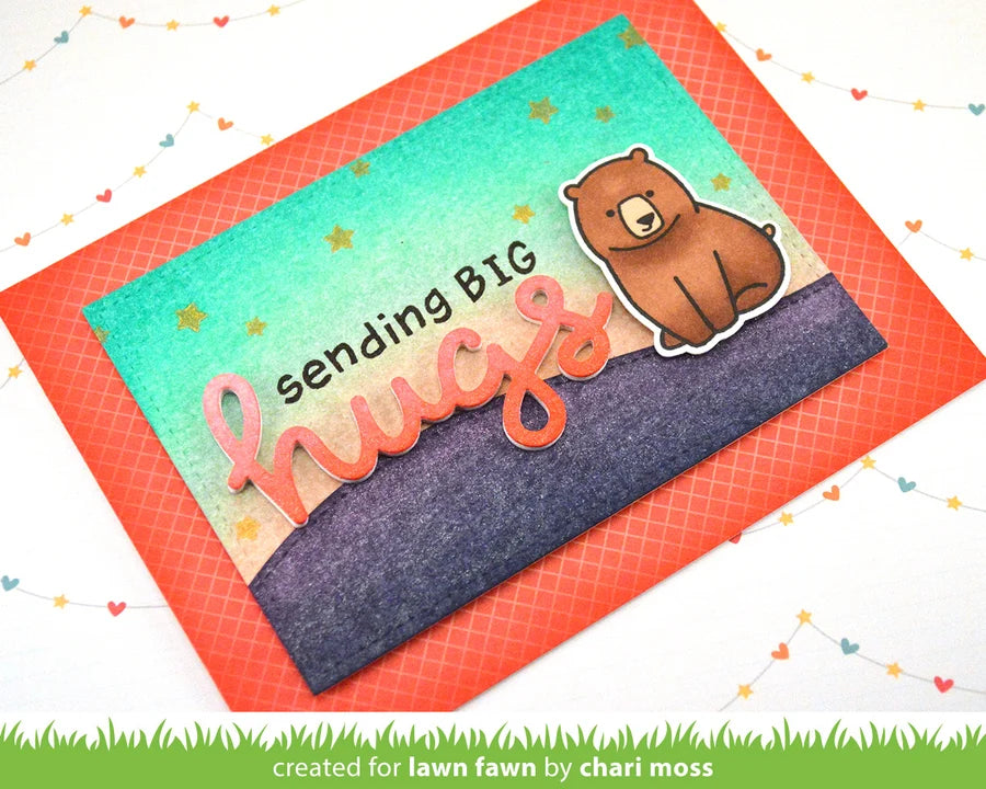 Lawn Fawn - Custom Craft Dies - Scripty Hugs