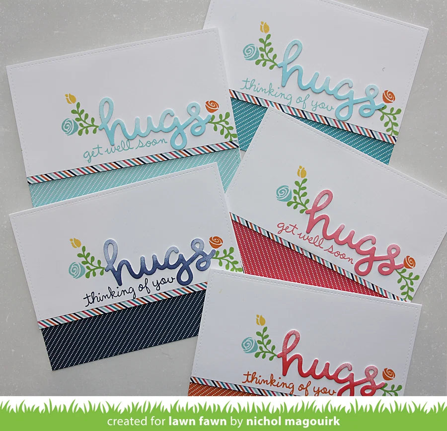Lawn Fawn - Custom Craft Dies - Scripty Hugs