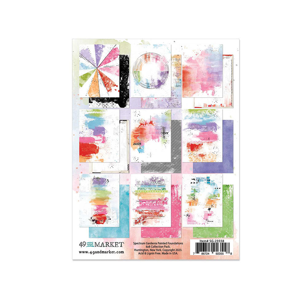 49 and Market - Spectrum Gardenia Collection - 6 x 8 Collection Pack - Painted Foundations