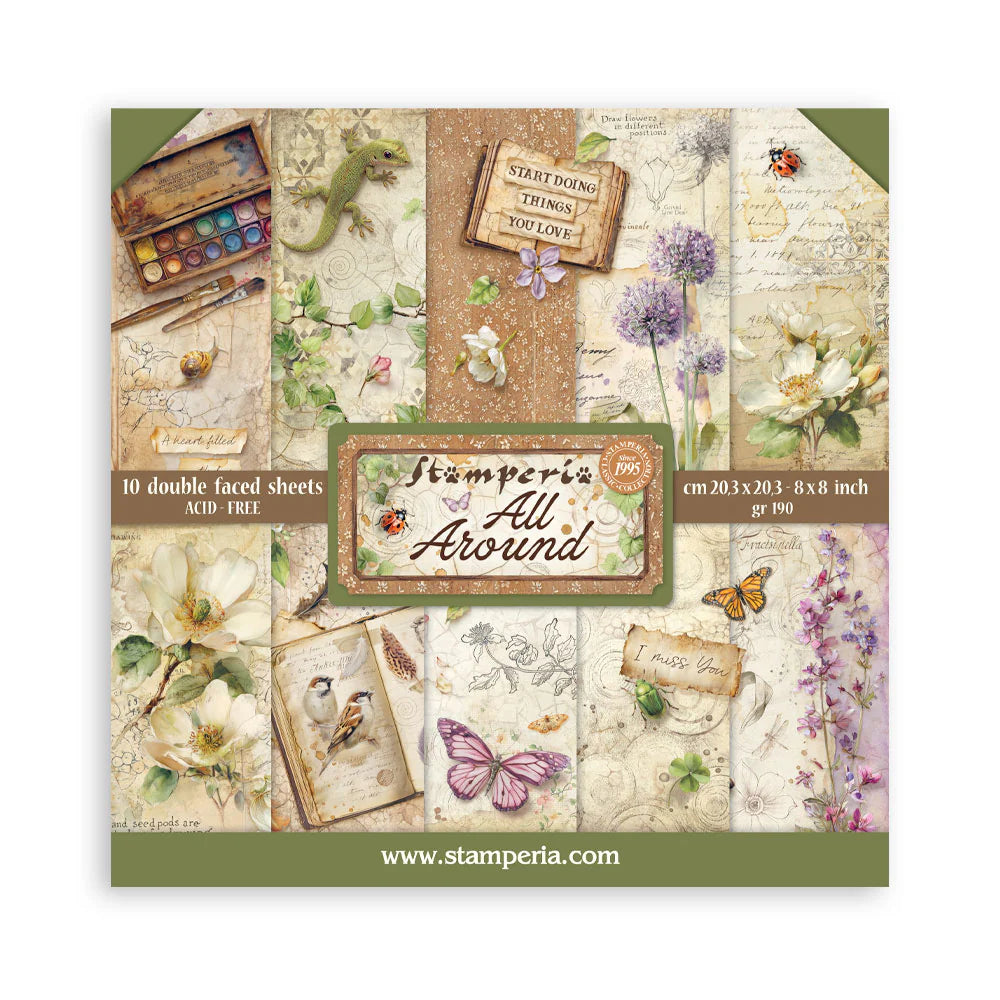 Stamperia - All Around Collection - 8 x 8 Paper