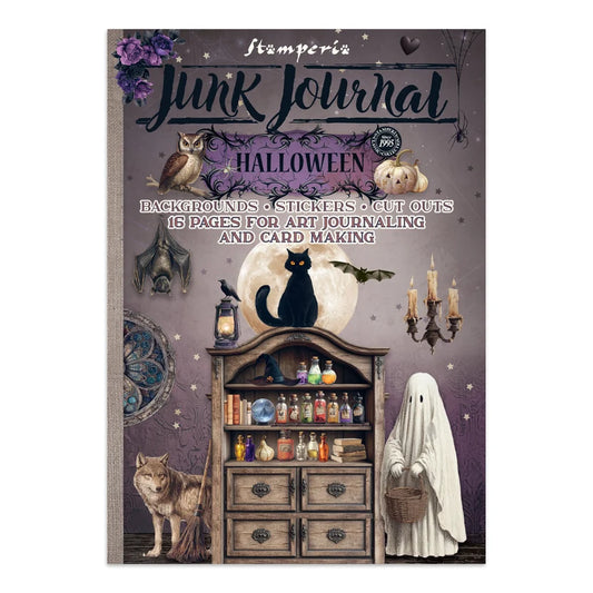 Stamperia - Printed Art Junk Journal - Stickers, Cut-Outs, and Backgrounds - Halloween