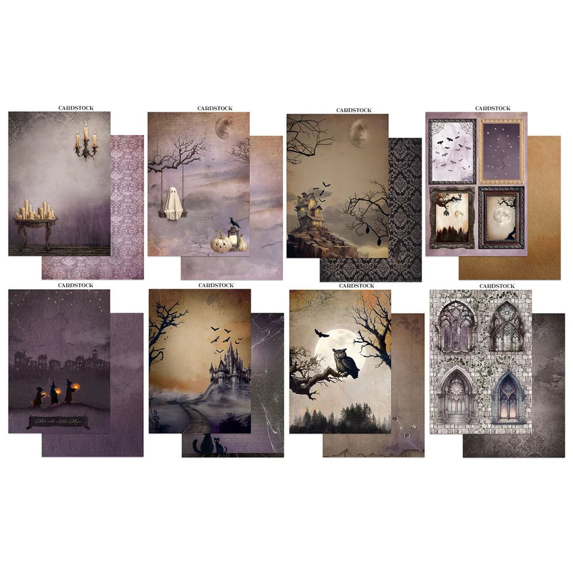 Stamperia - Printed Art Junk Journal - Stickers, Cut-Outs, and Backgrounds - Halloween