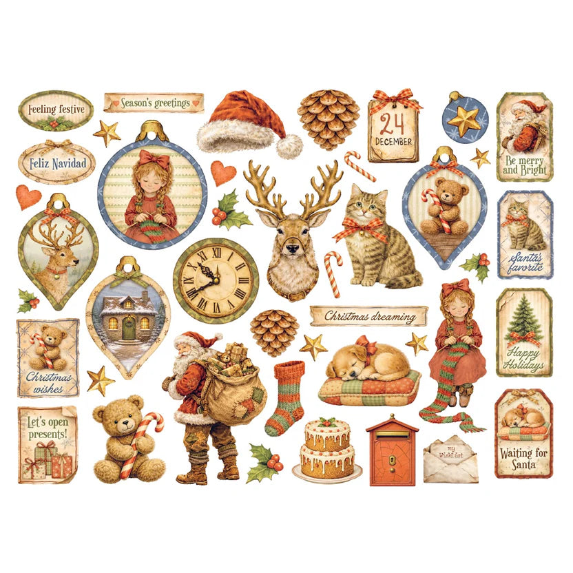 Stamperia - Silent Night Collection - Ephemera - Assorted Die Cuts