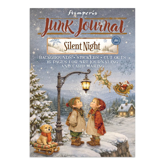 Stamperia - Printed Art Junk Journal - Stickers, Cut-Outs, and Backgrounds - Silent Night