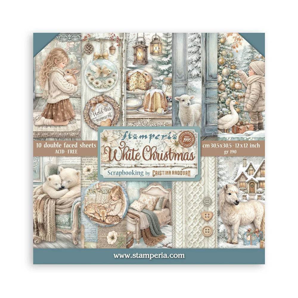 Stamperia - White Christmas Collection - 12 x 12 Paper Pad