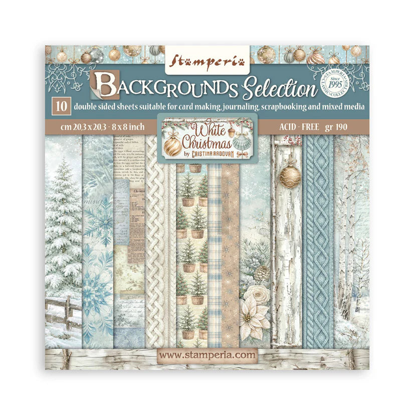 Stamperia - White Christmas Collection - 8 x 8 Paper Pad
