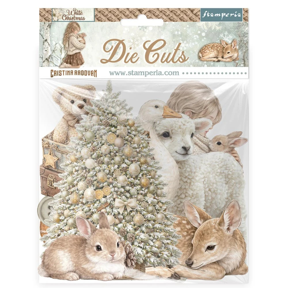 Stamperia - White Christmas Collection - Ephemera - Assorted Die Cuts