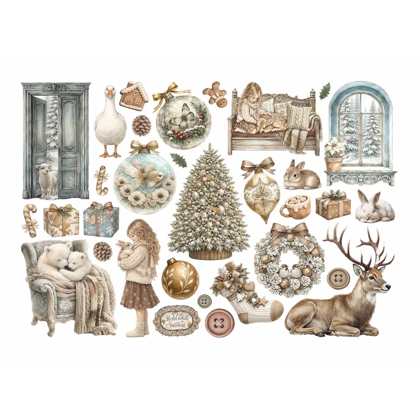 Stamperia - White Christmas Collection - Ephemera