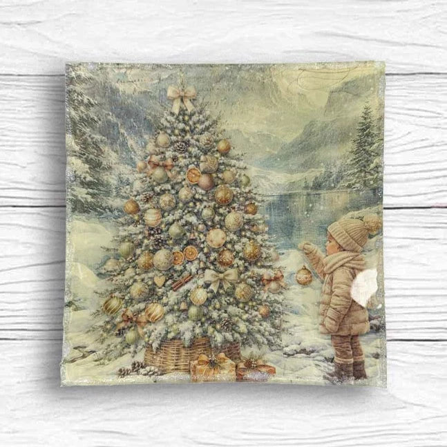 Stamperia - Printed Art Junk Journal - Stickers, Cut-Outs, and Backgrounds - White Christmas