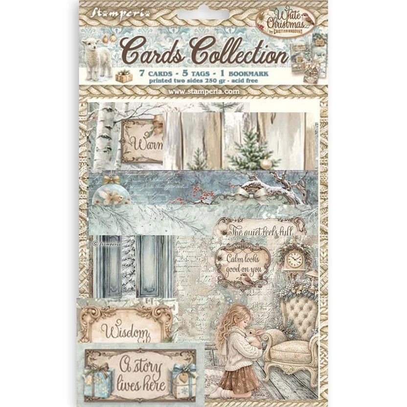 Stamperia - White Christmas Collection - Cards Collection