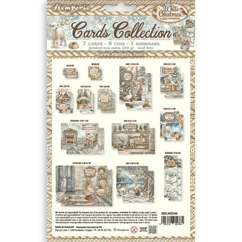 Stamperia - White Christmas Collection - Cards Collection