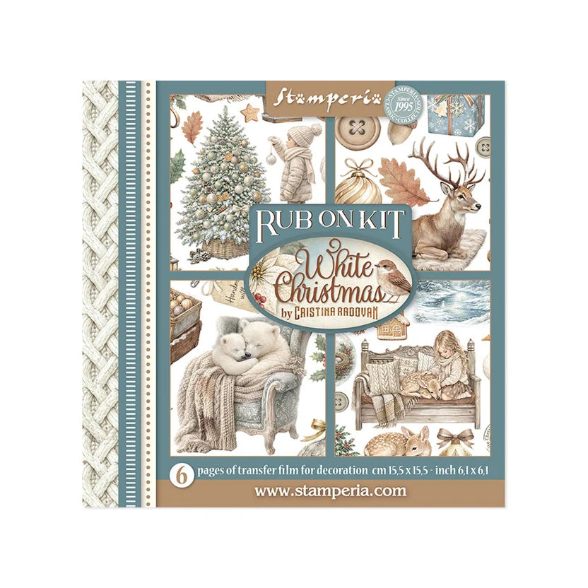 Stamperia - White Christmas Collection - Rub-On Kit