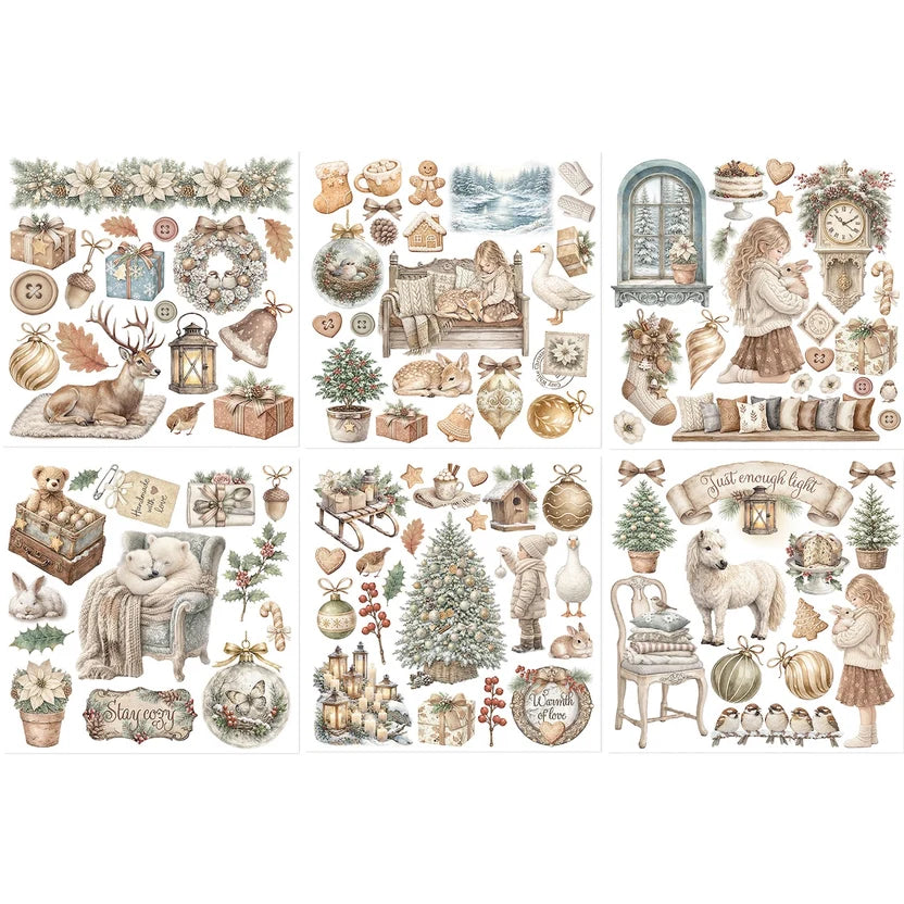 Stamperia - White Christmas Collection - Rub-On Kit