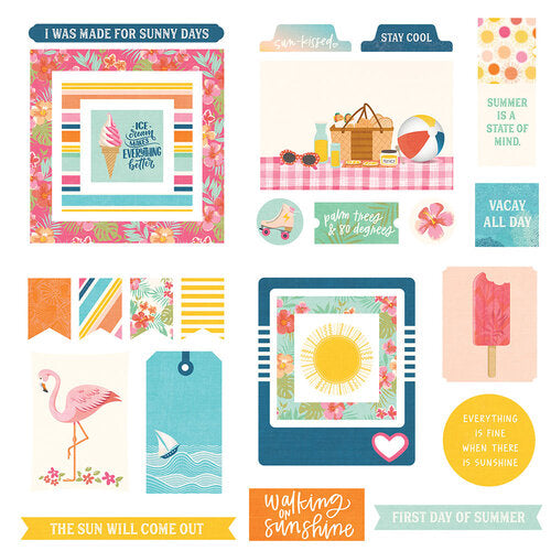 PhotoPlay - Sweet Sunshine Collection - Ephemera - Die Cut Cardstock Pieces