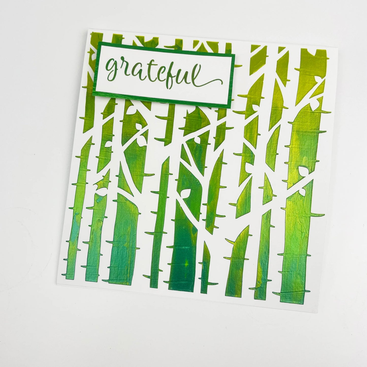The Crafter's Workshop - 6 x 6 Stencil - Birch Trees