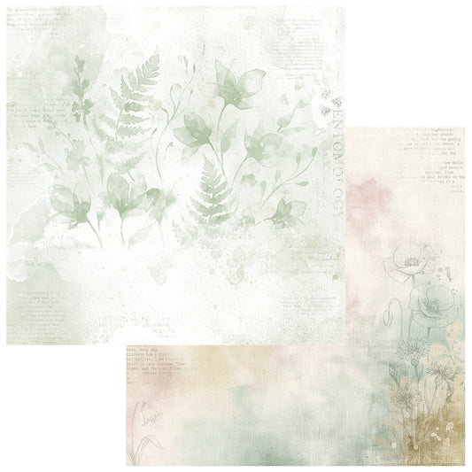 49 And Market - The Quiet Observer Collection - 12 x 12 Double-Sided Paper - Pressed Reminiscence