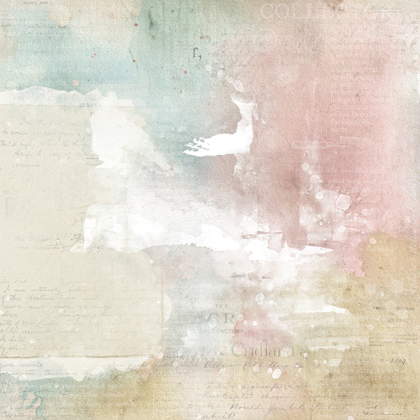 49 And Market - The Quiet Observer Collection - 12 x 12 Double-Sided Paper - Soft Llitany