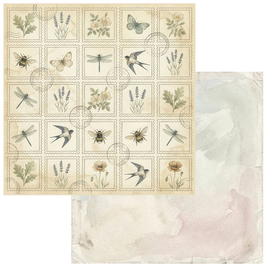 49 And Market - The Quiet Observer Collection - 12 x 12 Double-Sided Paper - Painted Wings