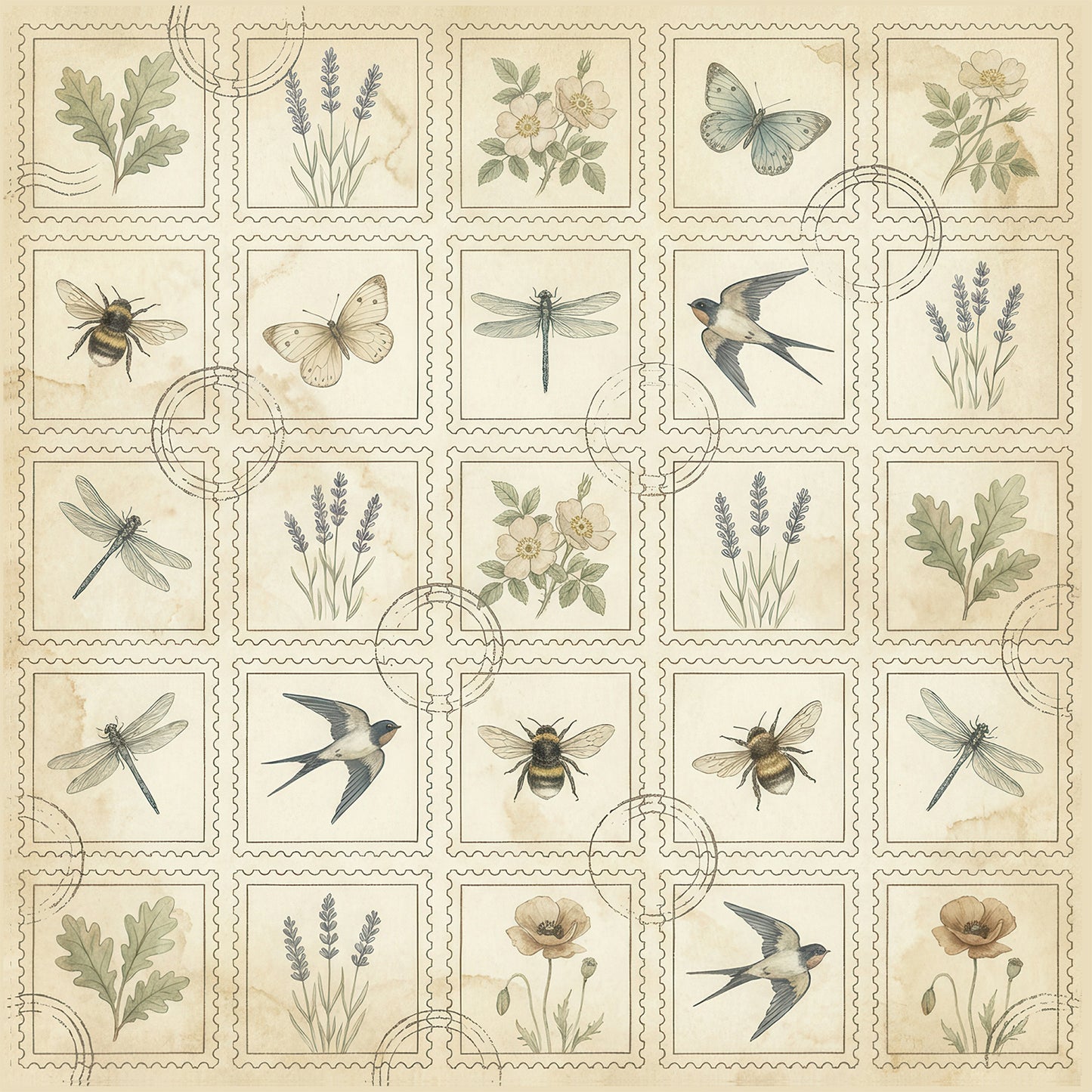 49 And Market - The Quiet Observer Collection - 12 x 12 Double-Sided Paper - Painted Wings