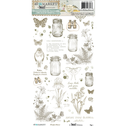 49 And Market - The Quiet Observer Collection - 6 x 12 Essential Rub-Ons