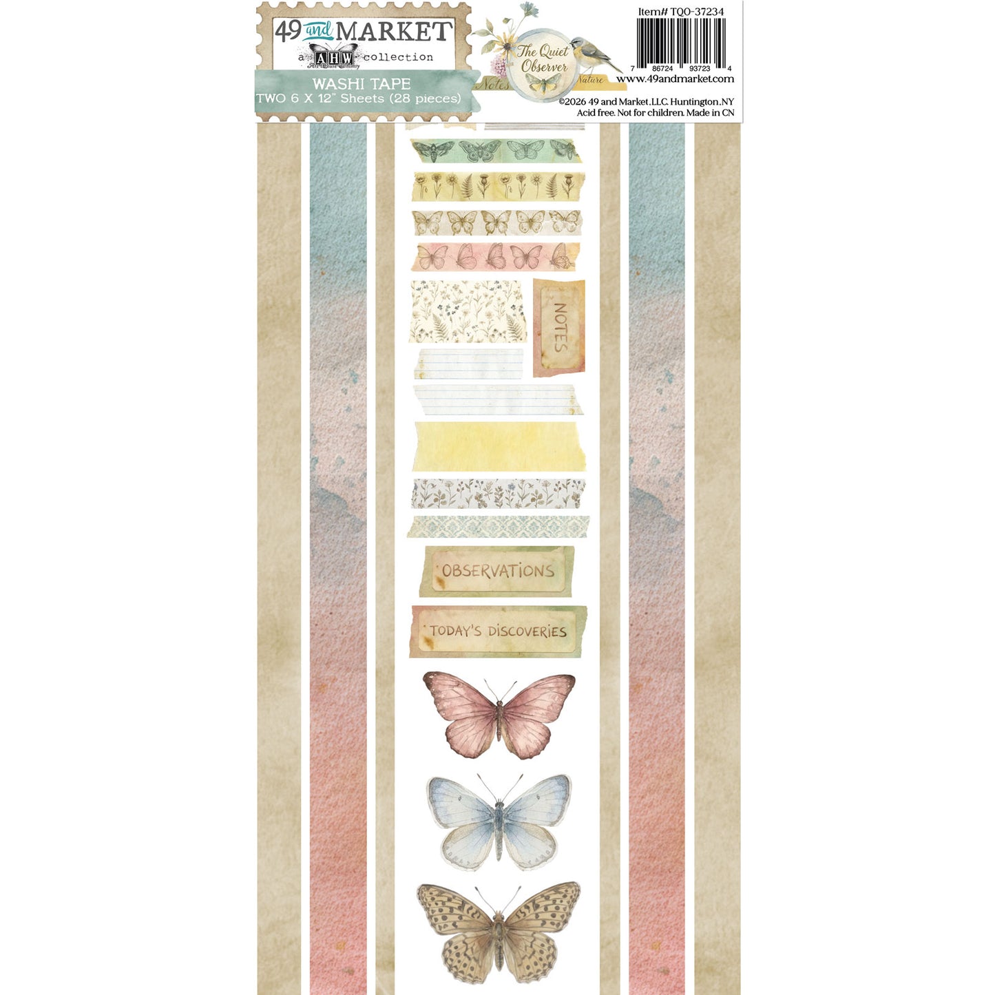 49 and Market - The Quiet Observer Collection - Washi Sheets