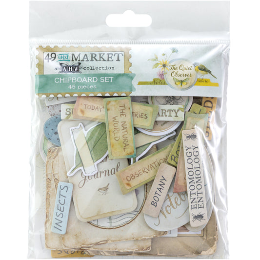 49 And Market - The Quiet Observer Collection - Chipboard Set