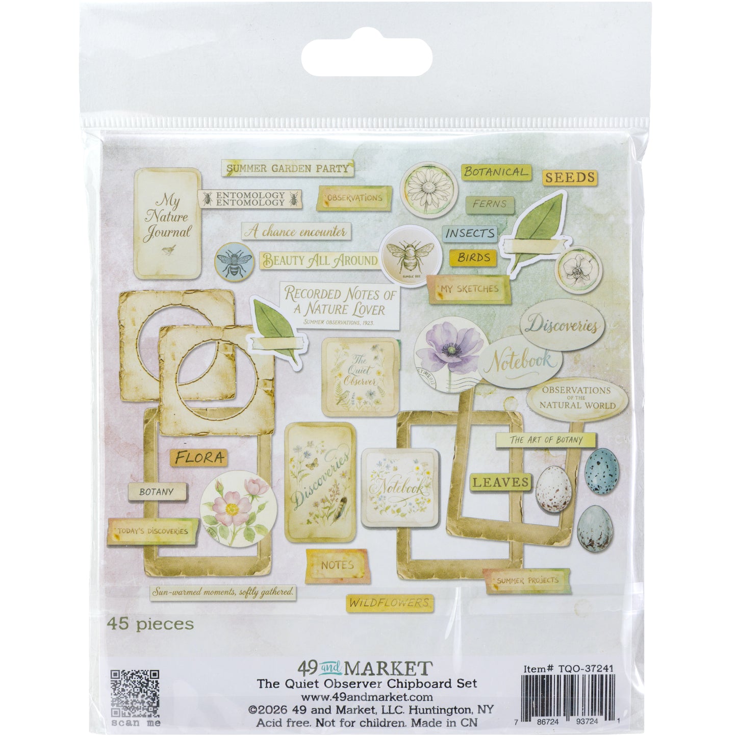 49 And Market - The Quiet Observer Collection - Chipboard Set