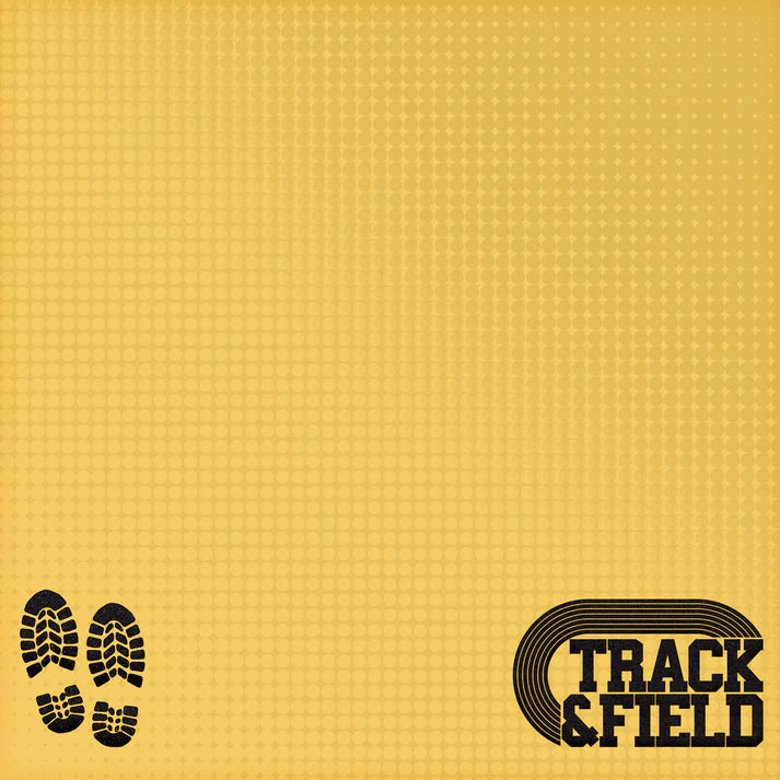 SSC Designs - Track & Field Collection - 12 x 12 Double Sided Scrapbook Paper - Track & Field