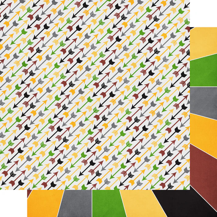 SSC Designs - Track & Field Collection - 12 x 12 Double-Sided Scrapbook Paper - Follow The Arrows