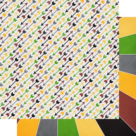 SSC Designs - Track & Field Collection - 12 x 12 Double-Sided Scrapbook Paper - Follow The Arrows