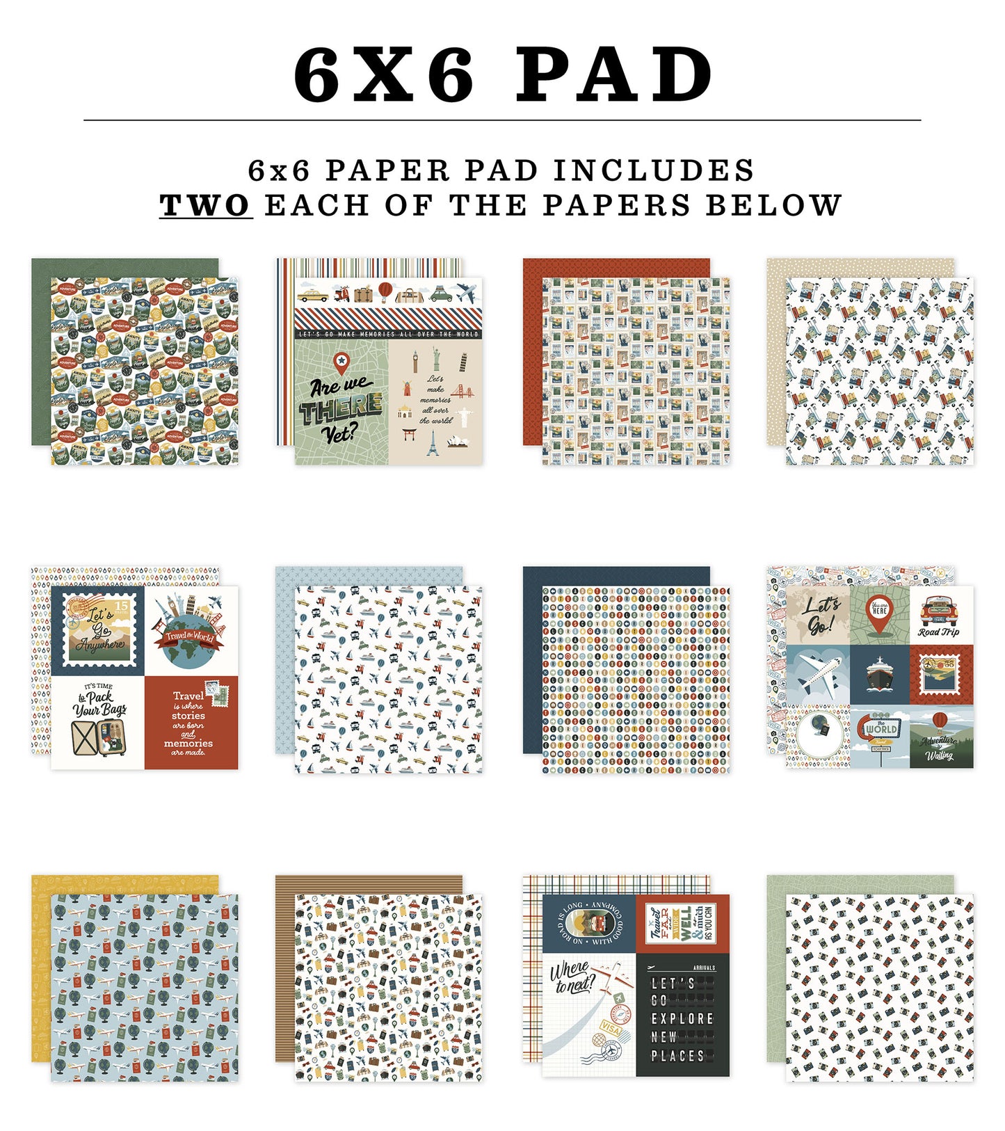 Echo Park - It's Time To Travel Collection - 6 x 6 Paper Pad