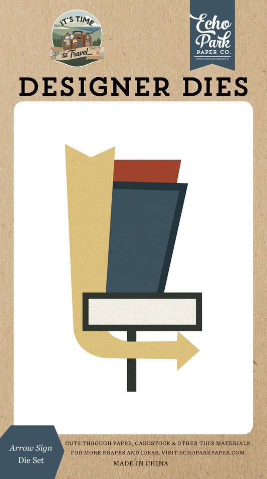 Echo Park - It's Time To Travel Collection - Designer Dies - Arrow Sign