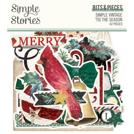 Simple Stories - Simple Vintage 'Tis The Season Collection - Ephemera - Bits and Pieces