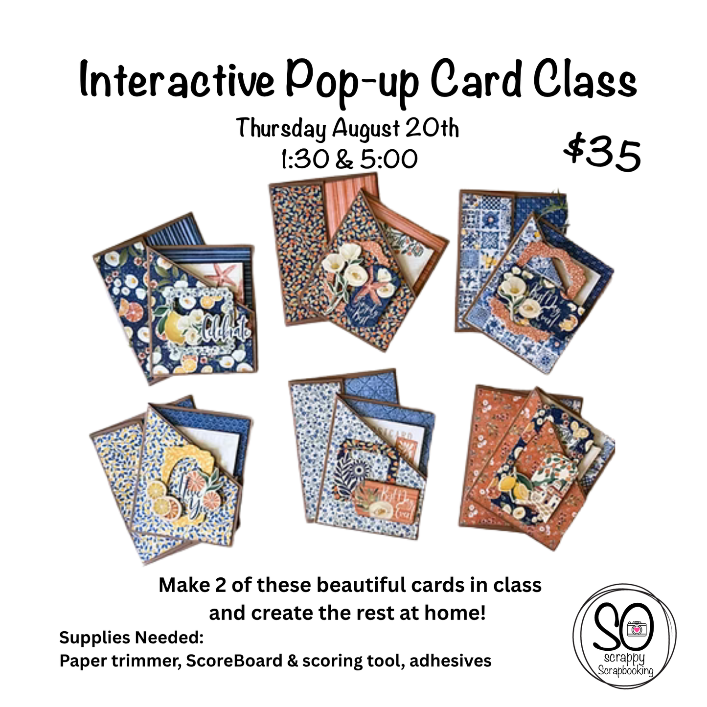 Interactive Pop-Up Card Class - Graphic 45 Scenic Route Collection with Diana - Thursday August 20th @ 1:30  & 5:00