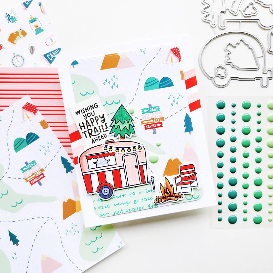 Catherine Pooler Designs - Trail Mix Collection - Clear Photopolymer Stamps - Happy Trail-ers