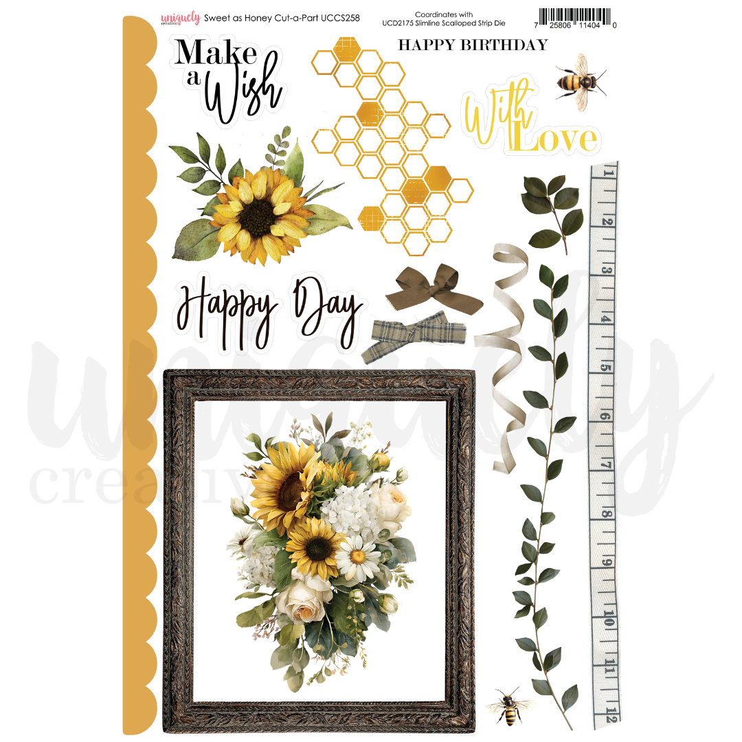 Uniquely Creative - Sweet As Honey Collection - Cut-A-Part Sheet