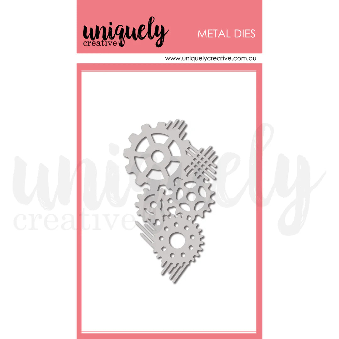 Uniquely Creative - Metal Die - Cogs Texture