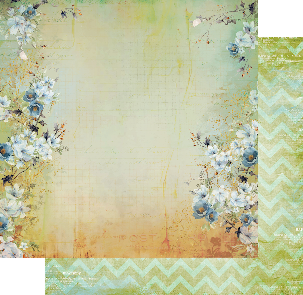 Uniquely Creative - Delighted Curiosities  Collection - 12 x 12 Double Sided Paper - Pressed Botanicals