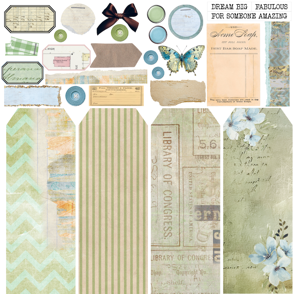 Uniquely Creative - Delighted Curiosities  Collection - 12 x 12 Double Sided Paper - Forgotten Treasures