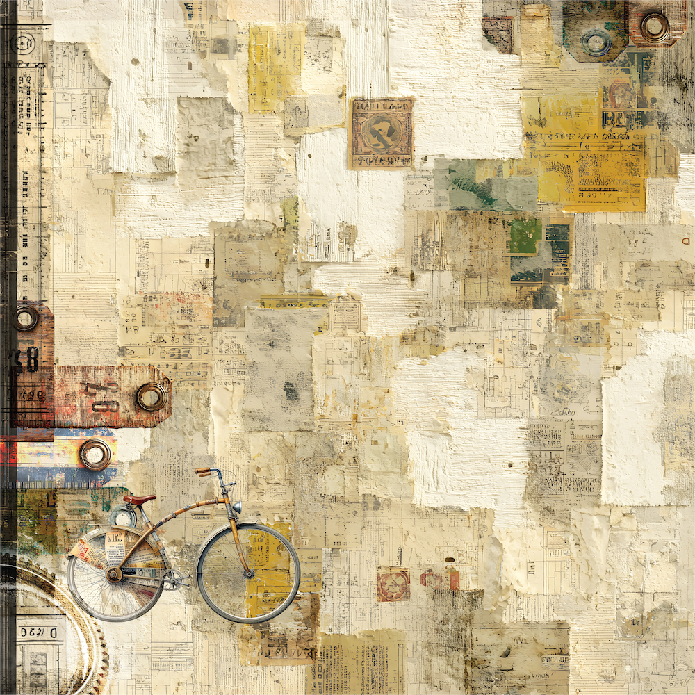 Uniquely Creative - Wings And Wheels Collection - 12x12  Double Sided Paper - Ride On