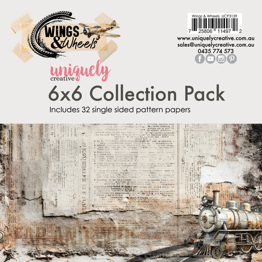 Uniquely Creative - Wings And Wheels Collection - 6x6 Collection Pack
