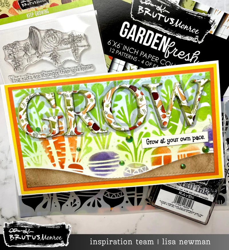 Brutus Monroe - Rooted In Kindness Collection - Slimline Stencils - Rooted