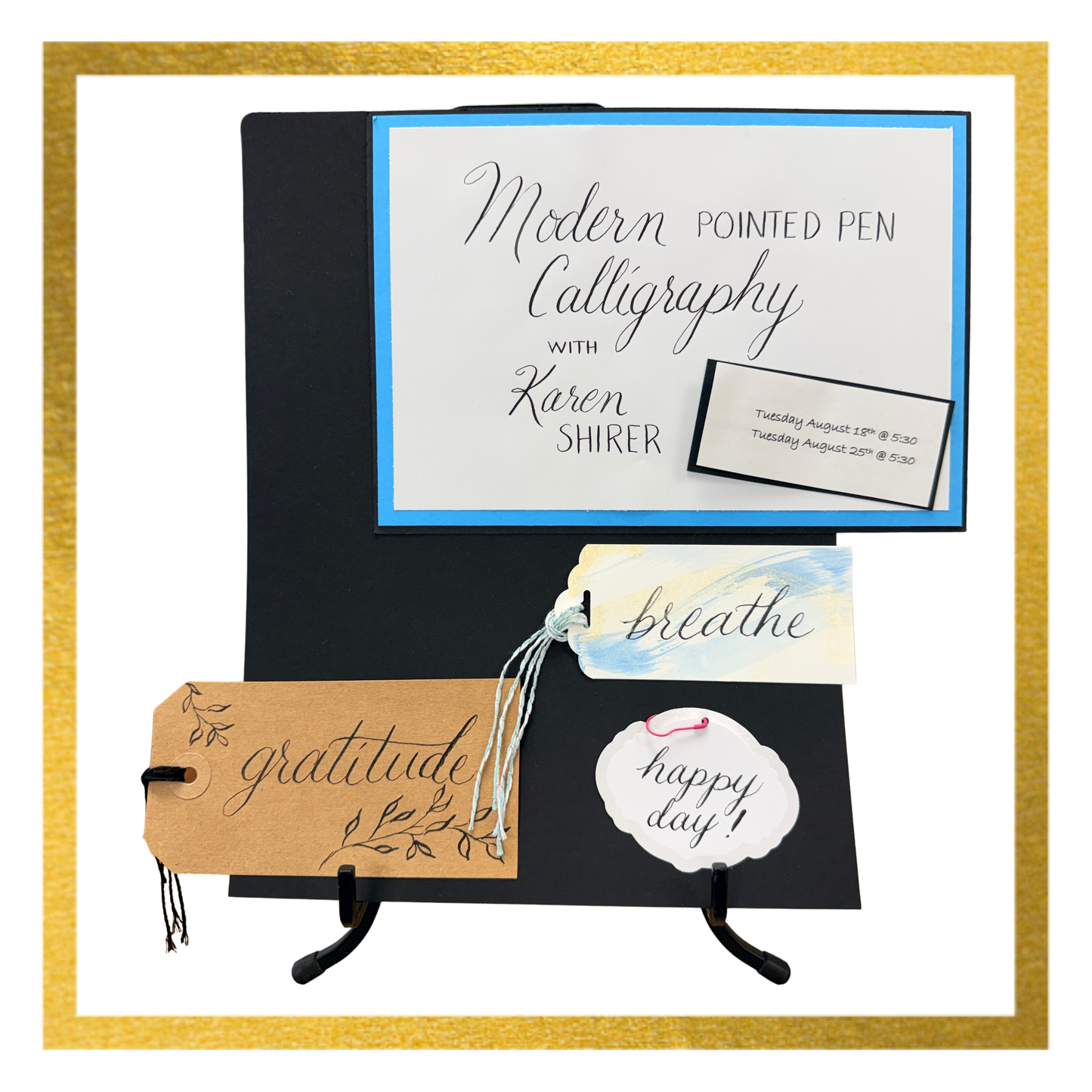 Beginning Workshop for Modern Pointed Pen Calligraphy with Karen Shirer  (2 Parts)