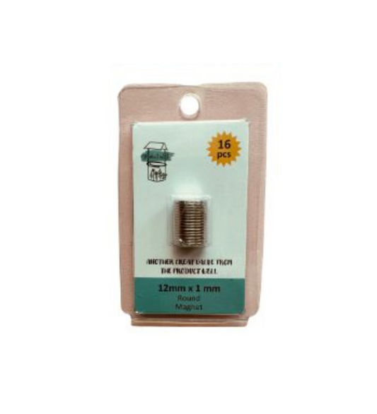 Product Well - 12 mm x 1 mm Round Magnet - 16 pieces
