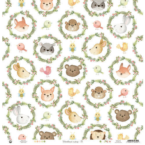 P13 - Woodland Cuties Collection - 12 x 12 Double Sided Paper - 06