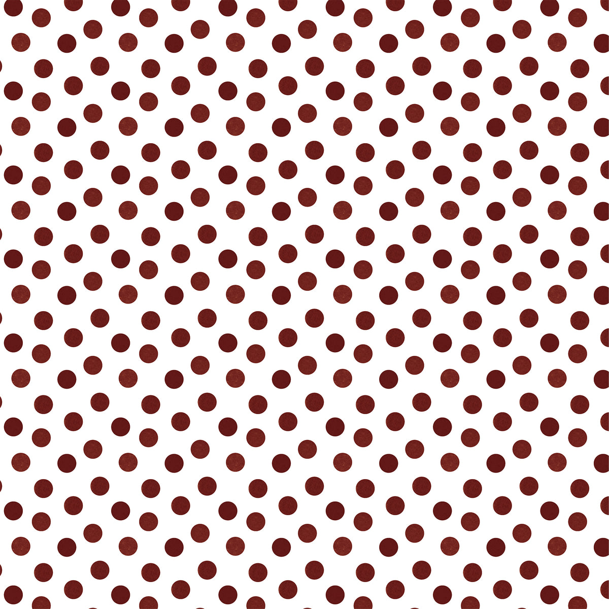 Echo Park - Watercolor Polka Dot Autumn Collection - 12 x 12 Double Sided Paper - Burnt Red