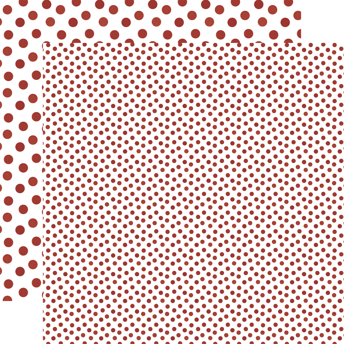 Echo Park - Watercolor Polka Dot Autumn Collection - 12 x 12 Double Sided Paper - Red